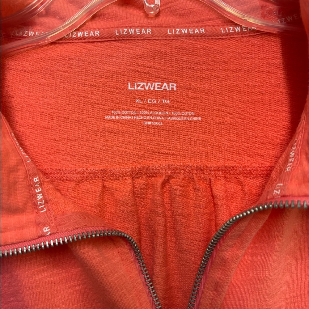 Women’s Lizwear Activewear Jacket full zip and roll-tab sleeves sz XL light soft - Picture 2 of 5